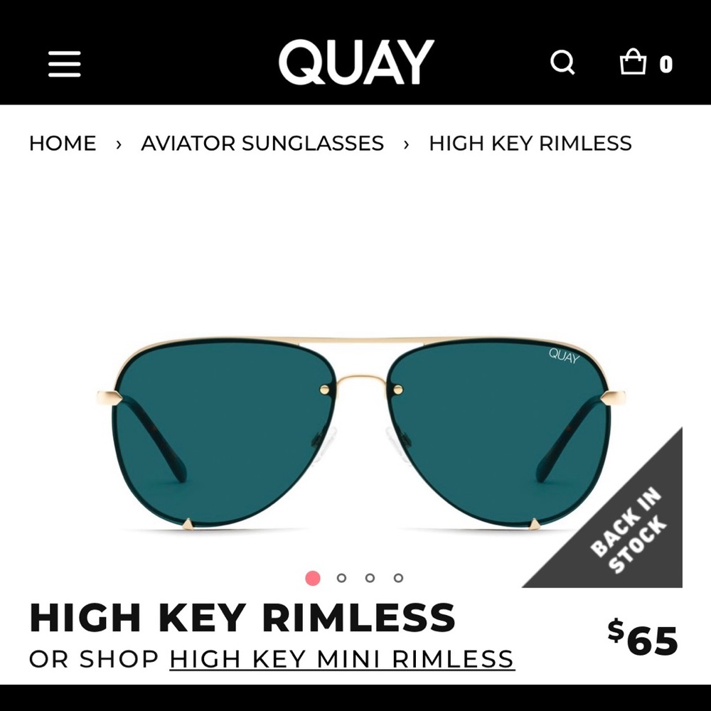 QUAY HIGH KEY RIMLESS